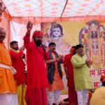 रौता चौराहा स्थित शनैश्चर मंदिर पर श्रीराम जन्मोत्सव पर झूमे भक्त